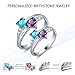 Lam Hub Fong Personalized Engagement Rings for Women Mothers Simulate Birthstones Rings Wedding Promise Rings For Her