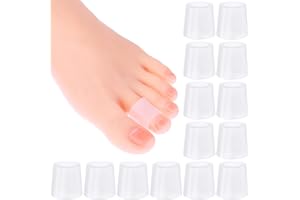 cobee Silicone Small Toe Sleeves, 14 Pieces Toe Caps Little Toe Protectors Feet Toe Guards Pinky Toe Covers Prevent Pain for 