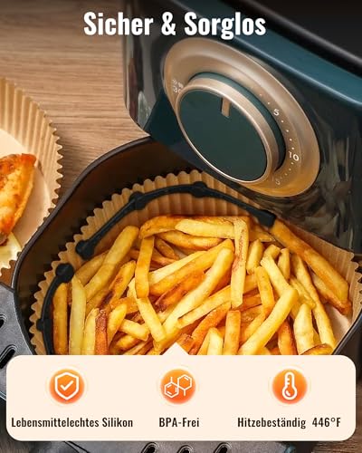 Magnets for Airfryer Baking Paper, Pack of 4 Silicone Magnets Airfryer Accessories Prevent Baking Paper from Cover Food, Hot Air Fryer Accessories for Ninja, Philips