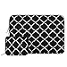 MOSISO Laptop Sleeve Bag Compatible with 13-13.3 inch MacBook Pro, MacBook Air, Notebook Computer with Small Case, Canvas Geometric Pattern Protective Carrying Cover, Black Quatrefoil
