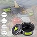 Camping Cookware Mess Kit Backpacking Gear & Hiking Outdoors Bug Out Bag Cooking Equipment 10 Piece Nonstick Cookset Lightweight, Compact,Durable Picnic Bowl Pot Pan Set – Free Folding Spork Nylon Bagthumb 3