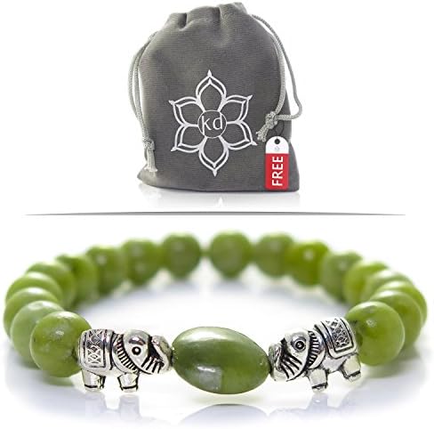 Serpentine Elephant Bracelet - Gemstone Yoga Bracelet for Men or Women