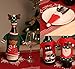 ilauke 3Pcs Ugly Christmas Sweater Wine Bottle Cover Set with 4 Santa Hats Silverware Holder, Cute Christmas Gifts for Ugly Sweaters Birthday Party Crafts Decorations