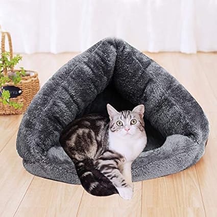 Amazon セール中 猫 ベッド ペット用寝袋 保温防寒 あったか 冬用 洗える ドーム型猫ハウス 小型犬 猫用 多機能2way 秋冬用 犬猫ベッド もこもこ あったか ぐっすり眠れる 猫ハウス 寝袋 室内用洗える ペットハウス クッション 猫ハウス マット 猫 こたつ ペット