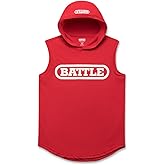 Battle Sports Sleeveless Light Action Workout Hoodie - Raglan Cut Sleeveless Hoodie for Adults