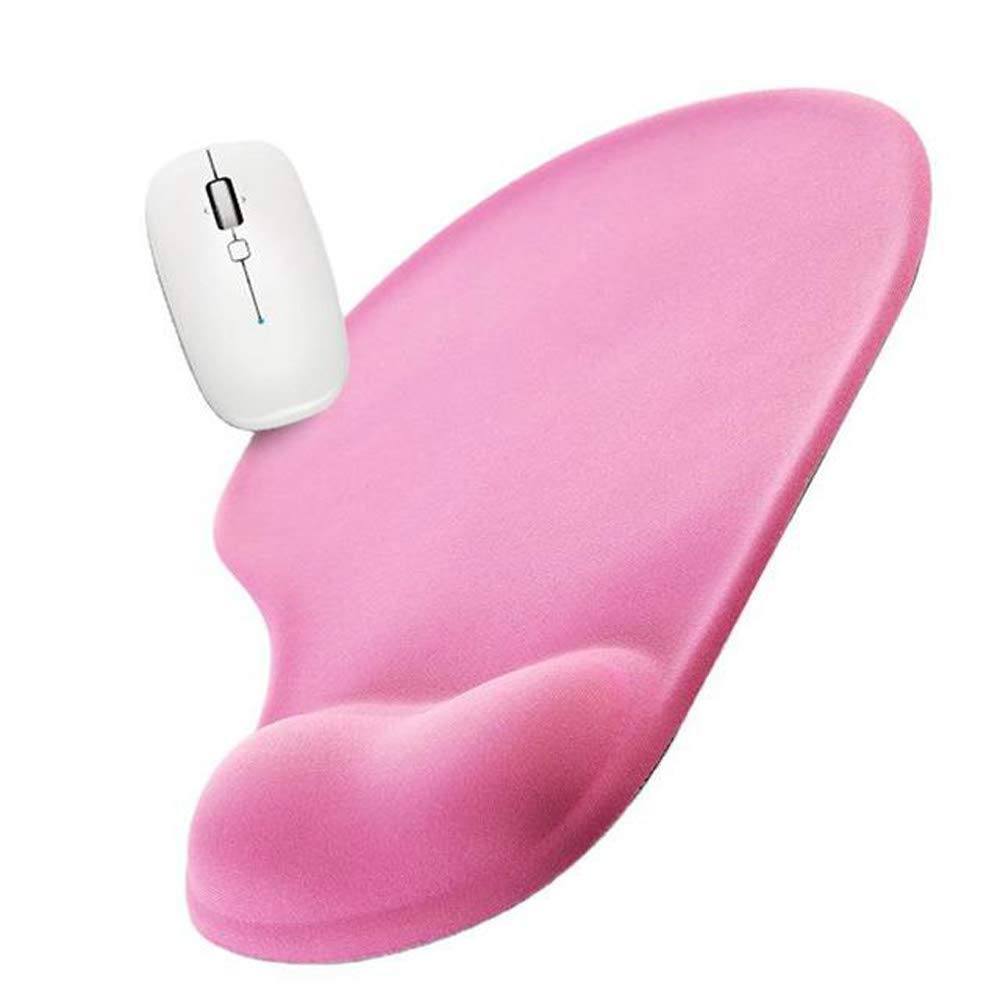 SHESHY Mouse Pad Gel, Mouse Mat with Wrist Rest - With Convenient Gel Wrist Support - Non-slip Rubber Base, Ergonomic, Gray/Black/Pink/Blue