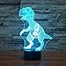 SUPERNIUDB Dinosaur 3D Night Light Touch Table Desk Lamp 7 Colors 3D Optical Illusion Lights Christmas Gifts