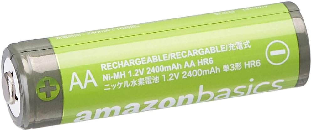 Basics AA High-Capacity Ni-MH Rechargeable Batteries (2400 mAh), Pre-charged - Pack of 8: Home Audio & Theater
