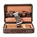 Volenx Travel Cigar Case, Travel Humidor Crocodile Leather Case for 4 Cigars