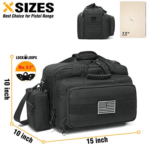 DBTAC Gun Range Bags Deluxe Middle Size Tactical 24 Pistol Shooting