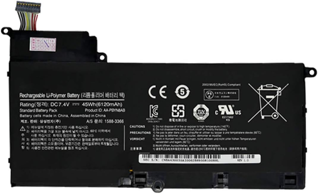 Bter New Original AA-PBYN8AB AA-PLYN8AB Battery for SAMSUNG 530U4C NP530U4B 535U4C 535U4C-S02 NP530U4B-A01US 7.4V 45WH