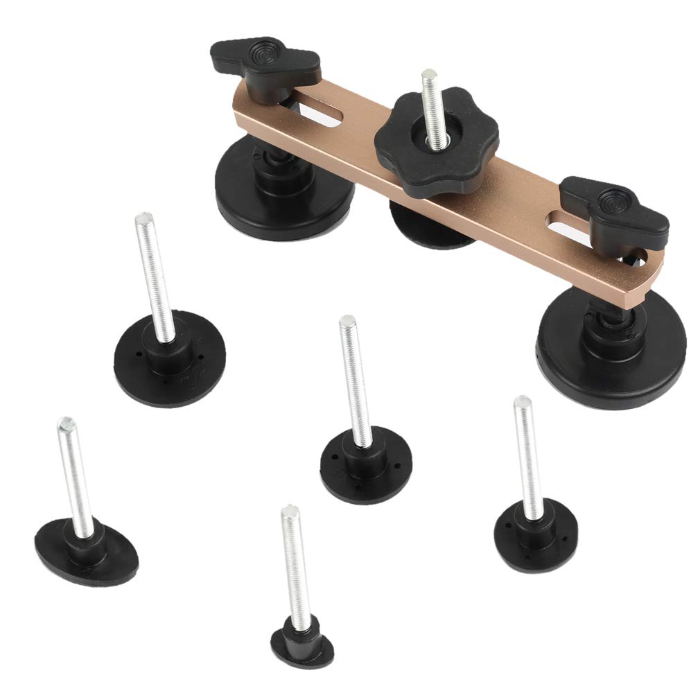 LucaSng Car Body Paintless Dent Removal PDR Bridge Dent Puller Sets Repair Tool Gold