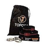 TOPQSC Hammock Straps for Tree for Camping Hammocks Heavy Duty/Extra Long/Lightweight/Adjustable Best Suspension System for Quick & Easy Setup(Set of 2)