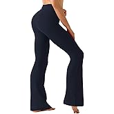 BUBBLELIME 29"/31"/33"/35"/37" 3 Styles Women's High Waist Bootcut Yoga Pants Basic/Side Pockets Tummy Control Workout Flared