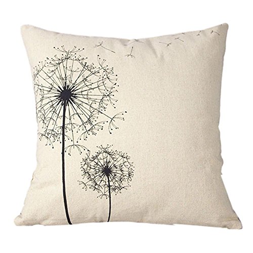 Taloyer Dandelion Throw Pillow Case Square Pillowcase Cushion Cover for Sofa Bed Decoration - Thumbnail 6