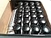 AccuWheel LNS-14150B6 Small Diameter Acorn Spline Drive Black Lug Nuts with Key (14mm x 1.5 Thread Size) - Pack of 24 Lugnuts