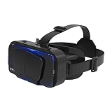Xiaokeis Virtual Reality VR Headset 3D Glasses, VR Headset Support 4.7-7 Inch Version Virtual Reality Glasses Stereo Headphones 3D Glasses, VR Glasses for TV, Movies, Video Games(Black)
