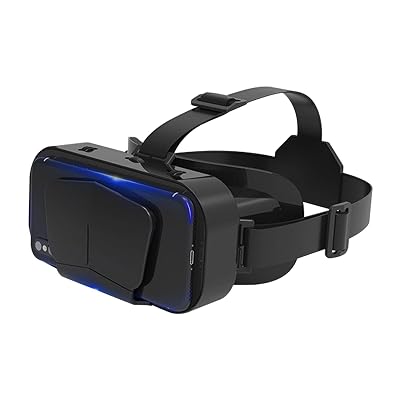 Xiaokeis Virtual Reality VR Headset 3D Glasses, VR Headset Support 4.7-7 Inch Version Virtual Reality Glasses Stereo Headphones 3D Glasses, VR Glasses for TV, Movies, Video Games(Black)