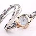 Hunputa 2016 New Watches Women Flower Popular Quartz Watch Luxury Bracelet Women Dress Lady Gift Flower Gemstone Wristwatch (Gold)