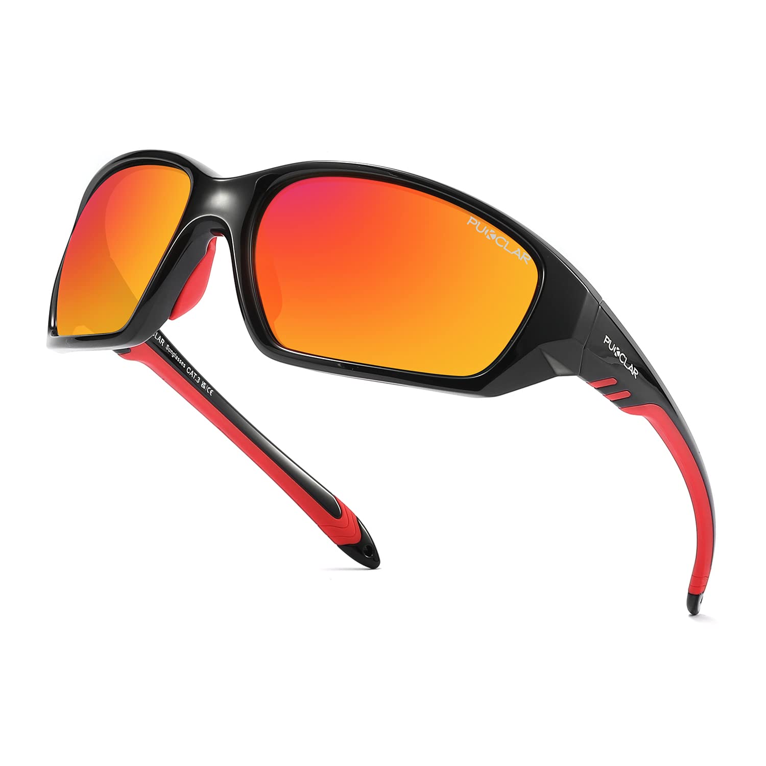 PUKCLAR Polarised Sports Sunglasses for Men Women Driving Sunglasses Cycling Running Fishing Goggles Frame