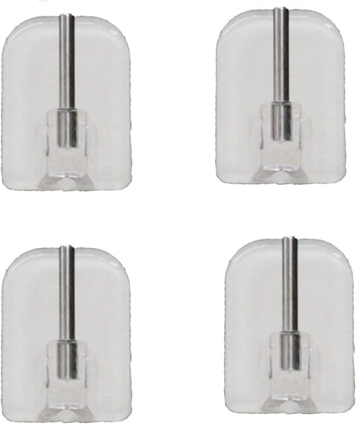 Amazon Com Evideco Self Adhesive Hooks Sash Rod Set Of 4 Clear 1