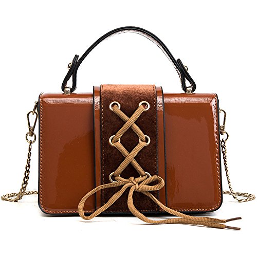 GWQGZ Creative Shoelace Ladies' Handbag Simple Personality Single Shoulder Skew Spanning Bag Brown