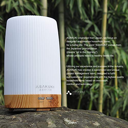 ASAKUKI 100ml Essential Oil Diffuser, 5 in 1 Ultrasonic Aromatherapy