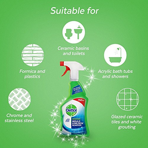 Dettol AntiBacterial Mould and Mildew Remover, 750 ml, Pack of 3