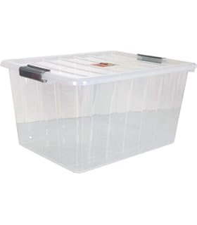 BigBuy Home Caja De Almacenaje con Tapa Thais 30 L Transparente: Amazon.es: Hogar