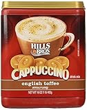 Hills Bros., Cappuccino, English Toffee Drink Mix, 16oz Container (Pack of 3)