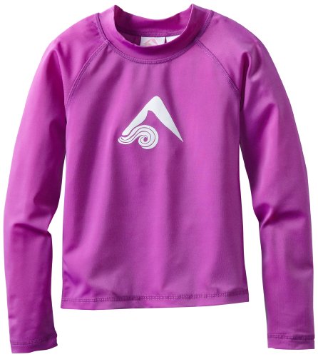 Kanu Surf Little Girls' Toddler Keri UPF 50+ Long Sleeve Rashguard, Purple, 3T