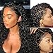 Sunwell Full Lace Human Hair Wigs with Baby Hair Pre Plucked Virgin Brazilian Human Hair Wigs for Black Women Water Wave Natural Color 130% Density 16inch