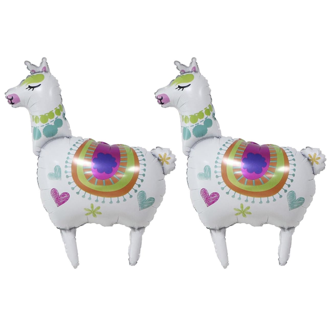 White Alpaca Foil Balloon, 86cm (2 pack)