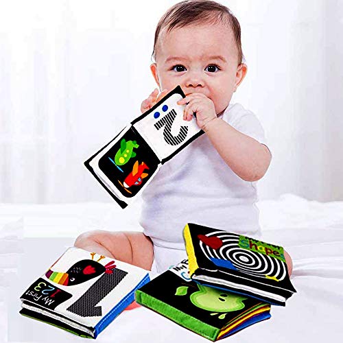 High Contrast Baby Toy Black and White Book for Newborns 4 Infant