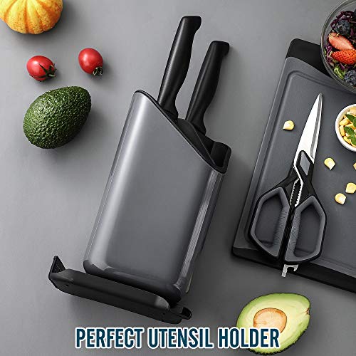 Extra Large and Gray Utensil Holder for Countertop CHASUNG Utensil