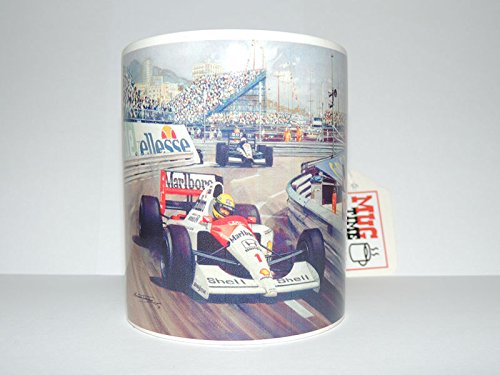 Mugtime (TM - Tribute to Ayrton Senna, Triple World Champion of Formula 1 - Mug Cup Ceramic 330ml 11oz