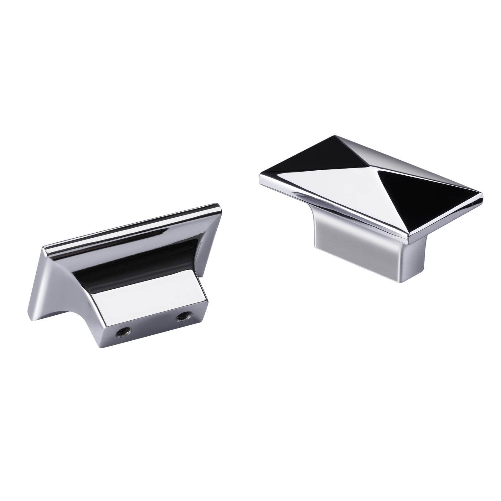 CILEYTION 10 Chrome Cabinet Knobs - Heavy-Duty Door Knobs for Cupboards, Wardrobes, and Kitchens