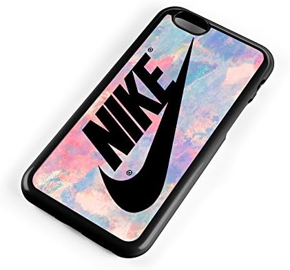 Nike Logo Pink Pastel Turquois 3D Print Custom Case for Iphone 4/4s 5 5s 5c 6 6plus (iPhone 5/5s Black)