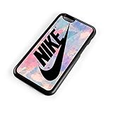 Nike Logo Pink Pastel Turquois 3D Print Custom Case for Iphone 4/4s 5 5s 5c 6 6plus (iPhone 6/6s Black)