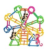 Baby Monkey Toy Stent, FanXing DIY Building Playset Interactive Baby Monkey Climbing Stand for Monkey Mia (80pc)