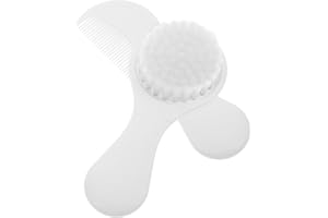 OSOLADY 2pcs Soft Bristle Hair Brush and Comb Set for Newborns Gentle Scalp Massage Cradle Cap Removal