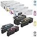 LD Compatible Toner Cartridge Replacements for Xerox Phaser 6022 & WorkCentre 6027 (1 Black, 1 Cyan, 1 Magenta, 1 Yellow, 4-Pack)