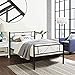 GreenForest Twin Bed Frame Metal Platform with Stable Metal Slats Stable Headboard and Footboard/Black,Twin/Single