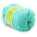 joylve Knitting Yarn Skein Baby Super Smooth Worsted Soft Natural Silk Wool Fiber Bright Green