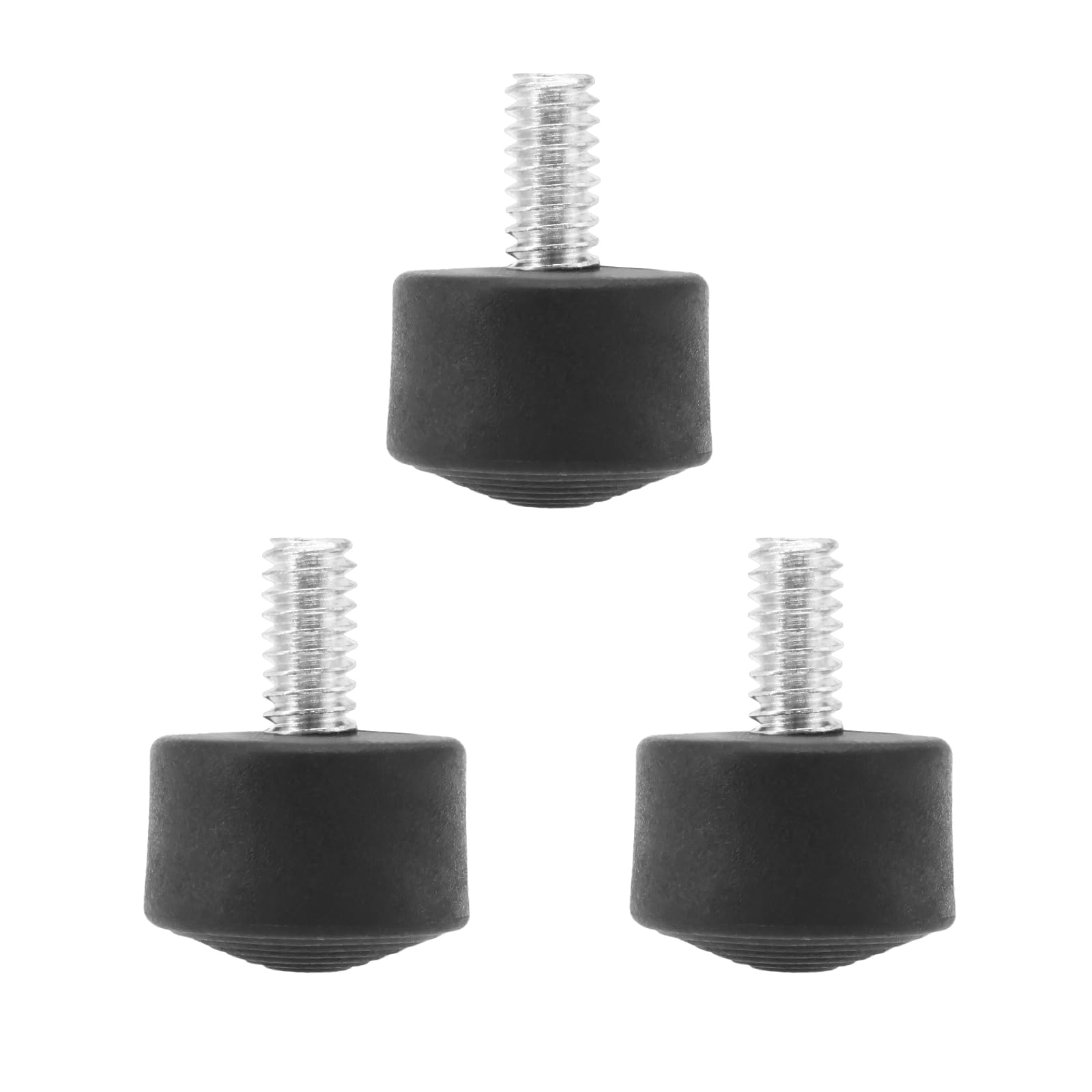 LT Easiyl 3PCS Anti-Slip Rubber Tripod Foot Spikes Compatible with 1/4 Inch Thread Size Monopod Camera Rubber Legs Feet Replacement Parts Black