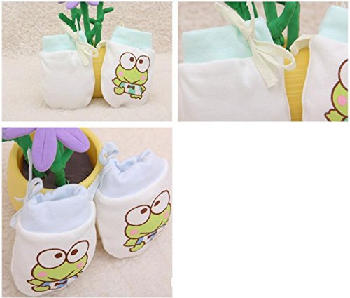 Lucky staryuan Cyber Monday 4Pack Cotton Infant No Scratch Gloves Drawstring Adjustable (Boy) - Thumbnail 7