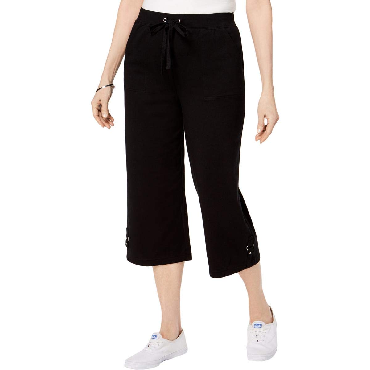 Karen Scott Sports Womens Capri Fitness Lounge Pants Women Clothing