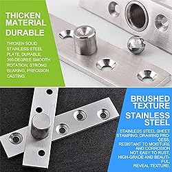 2pcs Pivot Hinge Rotating Hinge 360 Degree