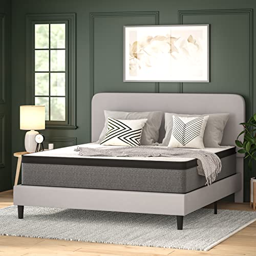 Flash Furniture Capri Comfortable Sleep 13" Euro Pillow Top Hybrid Pocket Sprin…