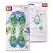 Farber Baby | Toddler Toothbrush (4 Pack) - Extra Soft Bristles, BPA Free, Soothing Teething Nub Ring Handle, 0-2 Years (Blue/Green)